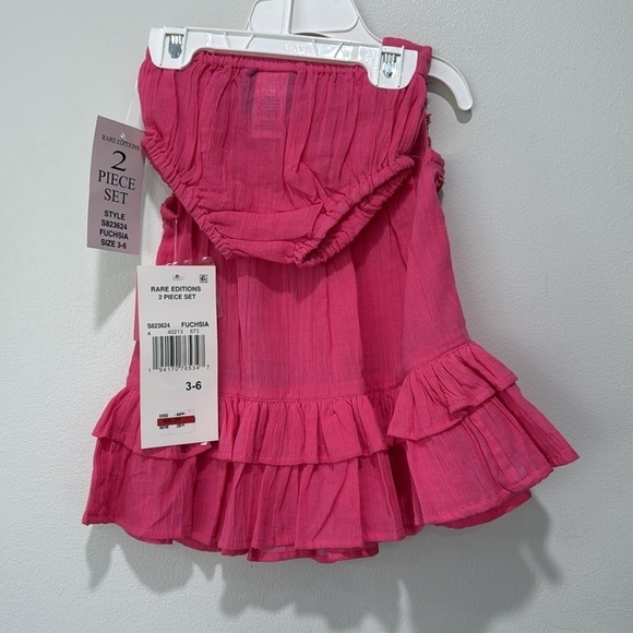 Pink baby dress with matching diaper cover - Picture 4 of 7